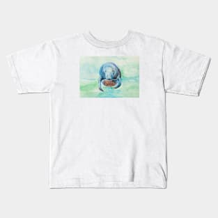 Underwater Manatee Watercolor Kids T-Shirt